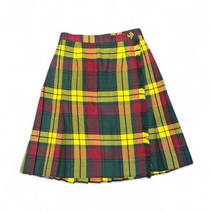 Vintage Highland Queen plaid wool skirt